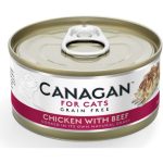 CANAGAN CAT POLLO TERNERA 75G